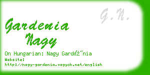 gardenia nagy business card